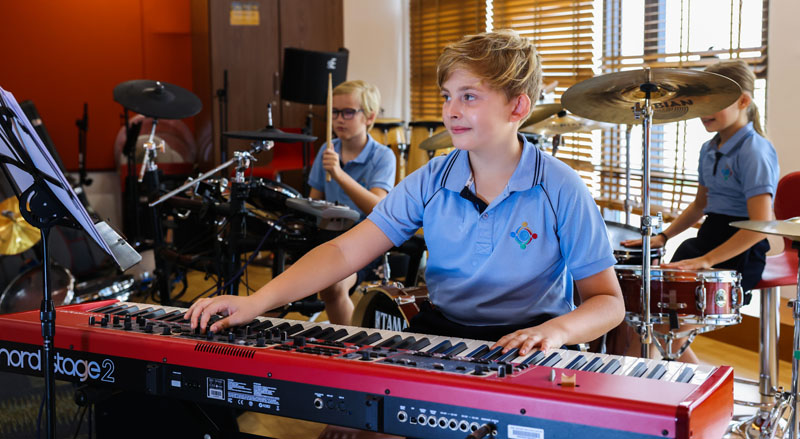 PYP Students in Recording Studio 3