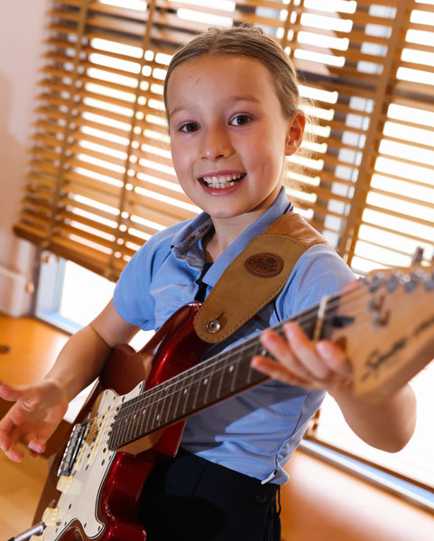 PYP Student in Recording Studio 1