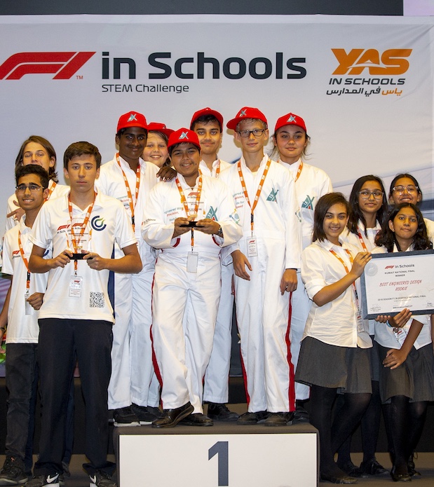 DELTA X-15 Team at the podium